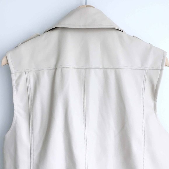 Oak + Fort oversized pleather moto vest - Medium - Picture 5 of 9
